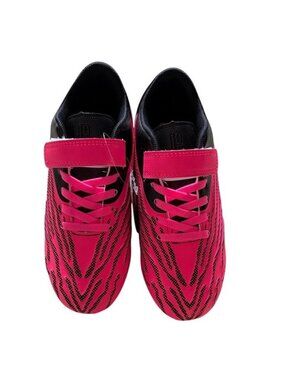 Kids Pink Soccer Cleats with Black Accents and Velcro strap- Size 13 - NWT